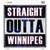 Straight Outta Winnipeg Wholesale Novelty Square Sticker Decal