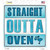 Straight Outta Oven Boy Wholesale Novelty Square Sticker Decal