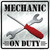 Mechanic On Duty Wholesale Novelty Square Sticker Decal