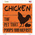 Chicken The Pet That Poops Breakfast Wholesale Novelty Square Sticker Decal