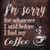 Im Sorry Coffee Wholesale Novelty Square Sticker Decal