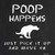 Poop Happens Dog Wholesale Novelty Square Sticker Decal