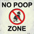 No Poop Zone Wholesale Novelty Square Sticker Decal