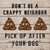 Dont Be A Crappy Neighbor Wholesale Novelty Square Sticker Decal