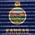 Kansas Flag Corrugated Effect Wholesale Novelty Square Sticker Decal