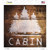 Cabin Painted Stencil Wholesale Novelty Square Sticker Decal