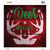 Deer Santa Wholesale Novelty Square Sticker Decal