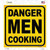 Danger Men Cooking Wholesale Novelty Square Sticker Decal