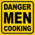 Danger Men Cooking Wholesale Novelty Square Sticker Decal