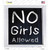 No Girls Allowed Wholesale Novelty Square Sticker Decal