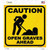 Caution Open Graves Ahead Wholesale Novelty Square Sticker Decal