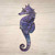 Seahorse on Wood Wholesale Novelty Square Sticker Decal