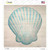 Seashell on Wood Wholesale Novelty Square Sticker Decal