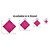 Number 4 Xing Wholesale Novelty Diamond Sticker Decal