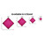 Number 5 Xing Wholesale Novelty Diamond Sticker Decal