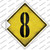 Number 8 Xing Wholesale Novelty Diamond Sticker Decal