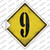 Number 9 Xing Wholesale Novelty Diamond Sticker Decal