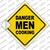 Danger Men Cooking Wholesale Novelty Diamond Sticker Decal