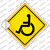 Handicap Yellow Wholesale Novelty Diamond Sticker Decal