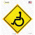 Handicap Yellow Wholesale Novelty Diamond Sticker Decal