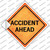 Accident Ahead Wholesale Novelty Diamond Sticker Decal