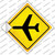 Airplane Wholesale Novelty Diamond Sticker Decal