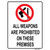 Weapons Are Prohibited Wholesale Novelty Rectangle Sticker Decal