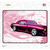 Classic Car Pink Wholesale Novelty Rectangle Sticker Decal