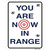 You Are Now In Range Wholesale Novelty Rectangle Sticker Decal