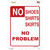 No Shoes Shirt Skirts No Problem Wholesale Novelty Rectangle Sticker Decal
