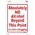 No Alcohol Beyond This Point Wholesale Novelty Rectangle Sticker Decal