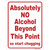 No Alcohol Beyond This Point Wholesale Novelty Rectangle Sticker Decal