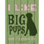 I Like Big Pups Green Wholesale Novelty Rectangle Sticker Decal