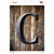 Letter C Wholesale Novelty Rectangle Sticker Decal