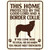 Protected By A Border Collie Wholesale Novelty Rectangle Sticker Decal