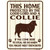 Protected By A Collie Wholesale Novelty Rectangle Sticker Decal