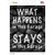 What Happens In This Garage Stays Wholesale Novelty Rectangle Sticker Decal
