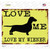 Love Me Love My Wiener Wholesale Novelty Rectangle Sticker Decal