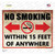No Smoking Anywhere Wholesale Novelty Rectangle Sticker Decal