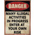 Danger Illegal Activities in Progress Wholesale Novelty Rectangle Sticker Decal