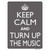 Keep Calm and Turn Up the Music Wholesale Novelty Rectangle Sticker Decal