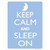 Keep Calm And Sleep On Blue Wholesale Novelty Rectangle Sticker Decal