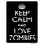 Keep Calm Love Zombies Wholesale Novelty Rectangle Sticker Decal