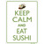 Keep Calm Eat Sushi Wholesale Novelty Rectangle Sticker Decal