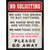 No Soliciting Go Away Wholesale Novelty Rectangle Sticker Decal