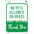 No Pets Allowed on Grass Wholesale Novelty Rectangle Sticker Decal
