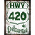 HWY 420 Delaware Wholesale Novelty Rectangle Sticker Decal