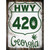 HWY 420 Georgia Wholesale Novelty Rectangle Sticker Decal