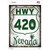 HWY 420 Nevada Wholesale Novelty Rectangle Sticker Decal