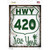 HWY 420 New York Wholesale Novelty Rectangle Sticker Decal
